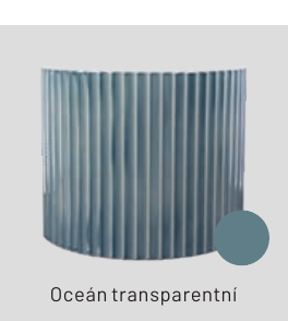 Originální ukázka glazury HOXTER R55 Keramika: oceán transparentní